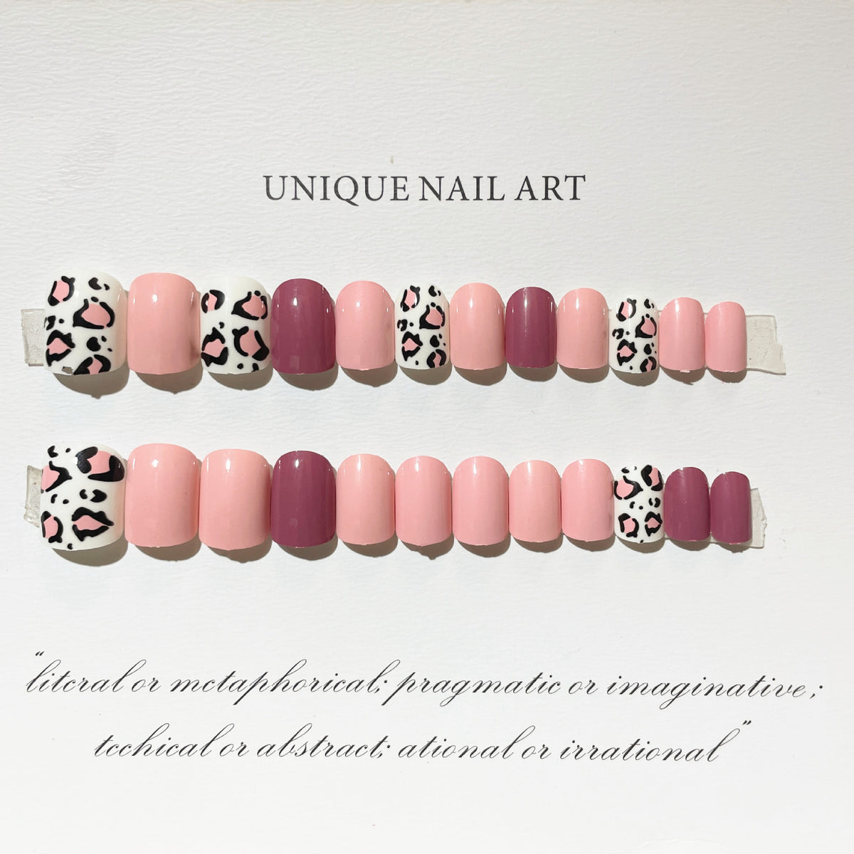 Stylisches Press-On-Nagel-Set mit Leopardenmuster