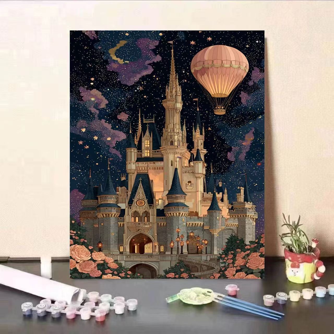 Fantasy Castle Malen nach Zahlen Leinwandset Brehn