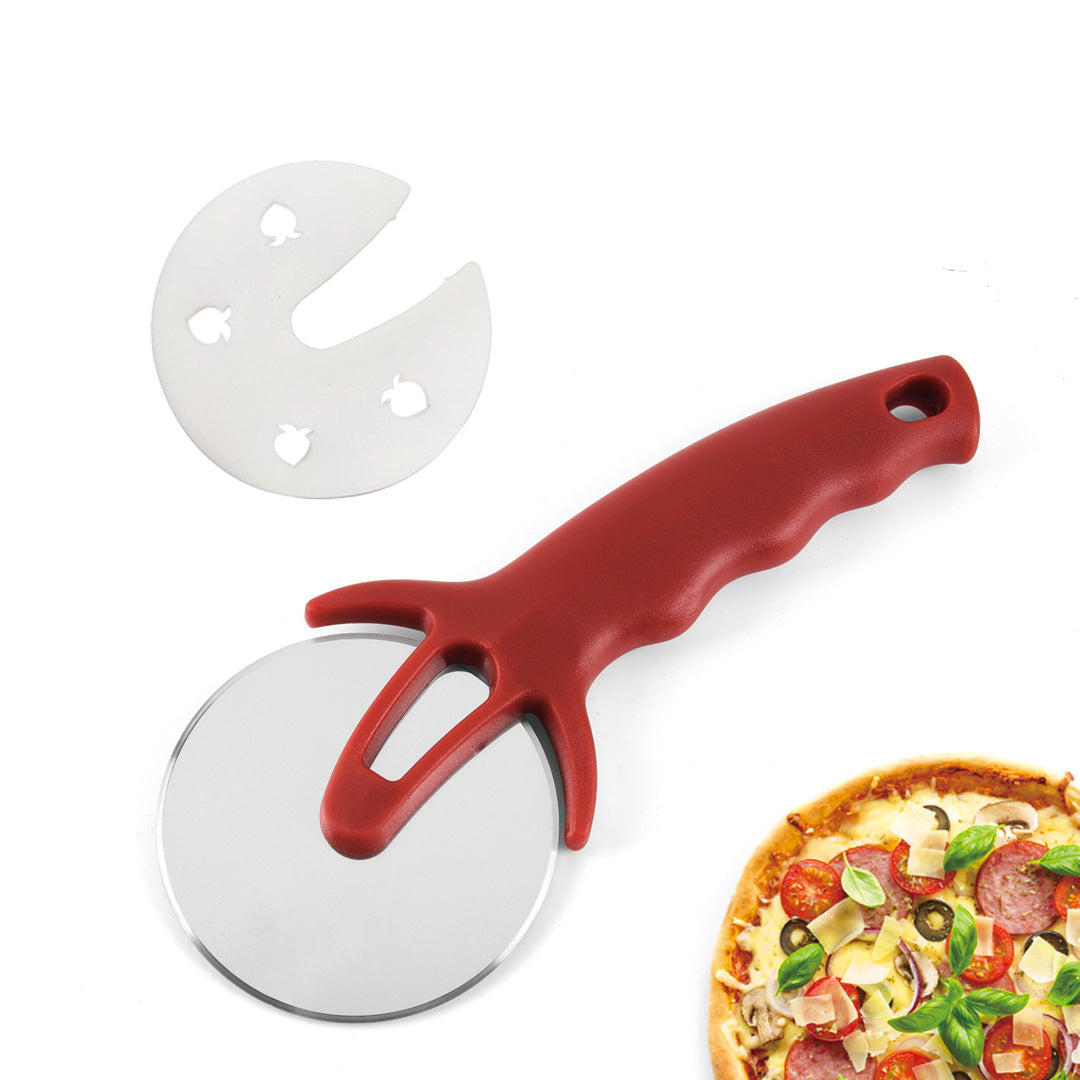 Ergonomischer Pizzaroller mit Rutschfestem Softgriff, Rostfreiem Klingenrad und Schutzblende Brehn