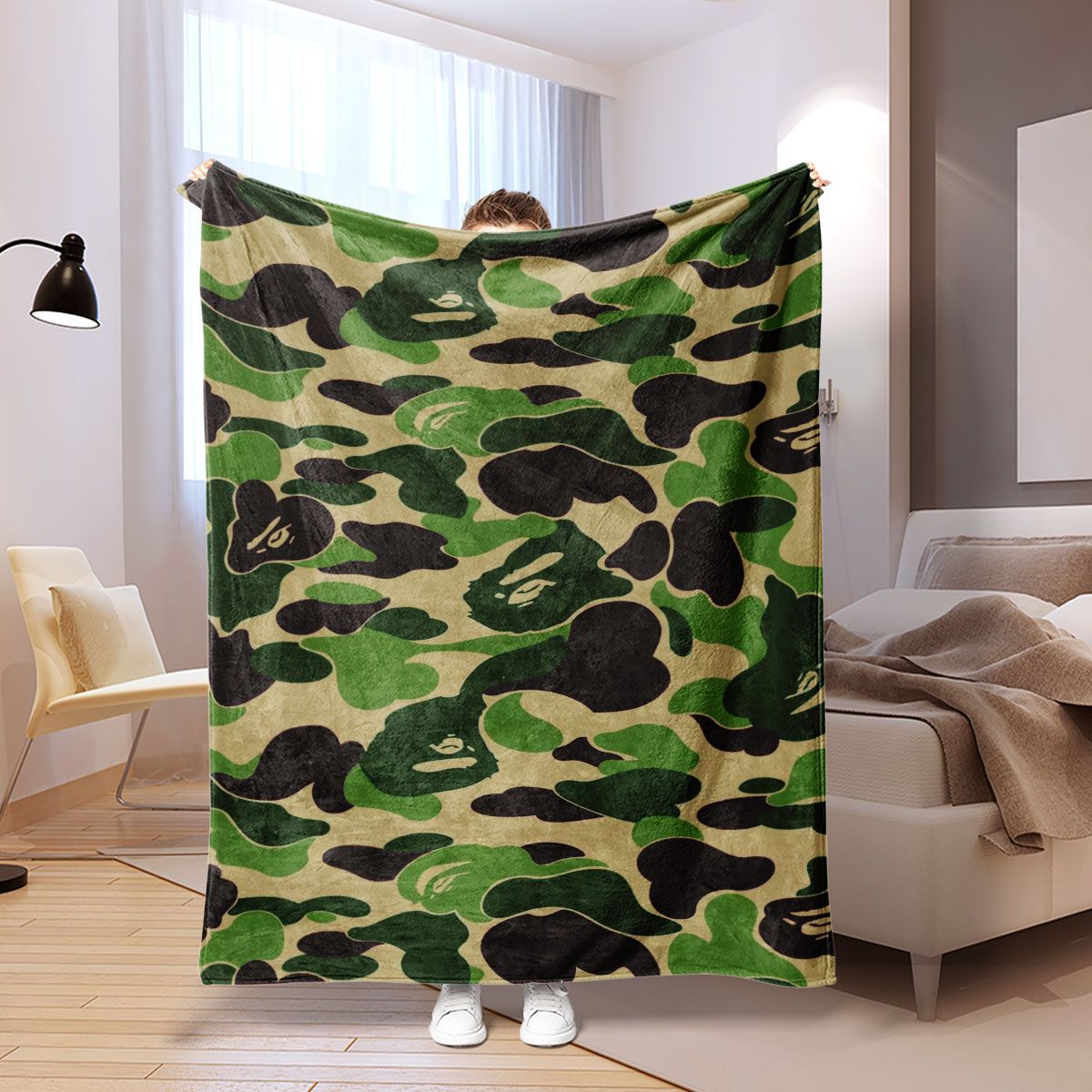 Weiche Camo-Print-Fleece-Decke