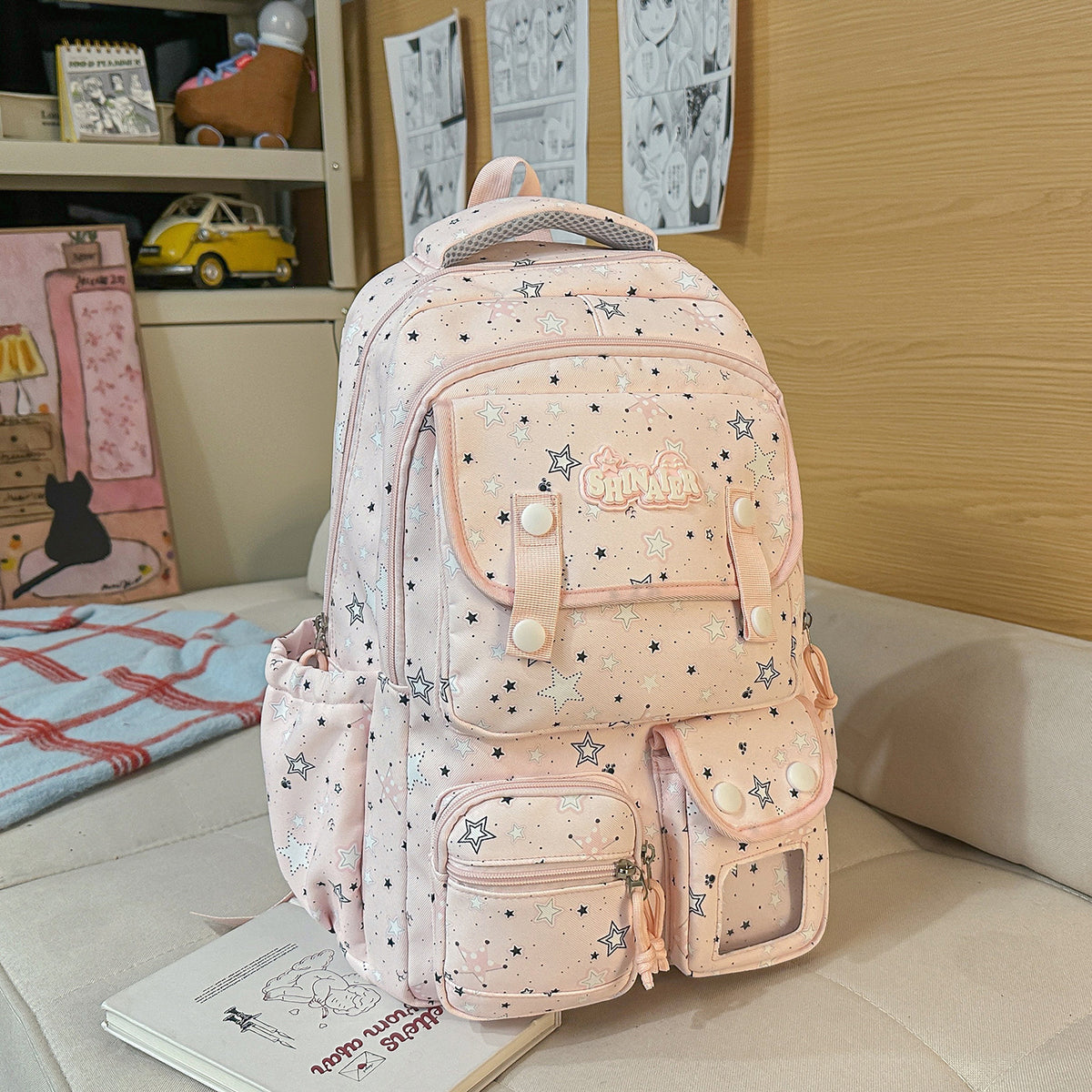 Stylischer Sternenmuster-Rucksack Brehn