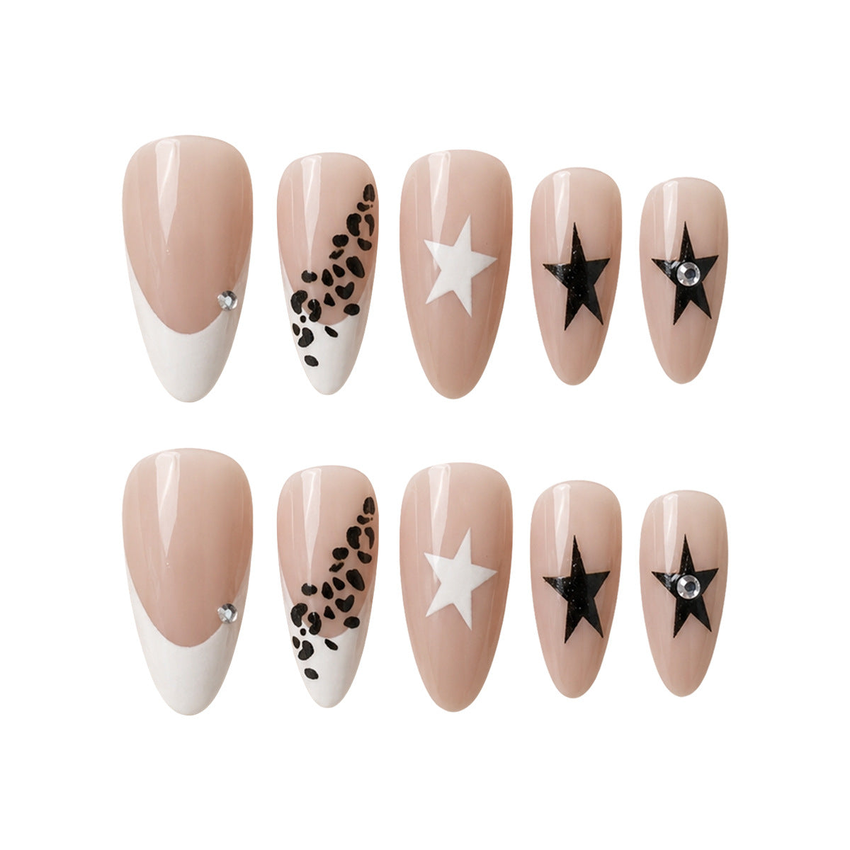 Künstlerisches Stiletto Druck-Ziegel Nageldesign