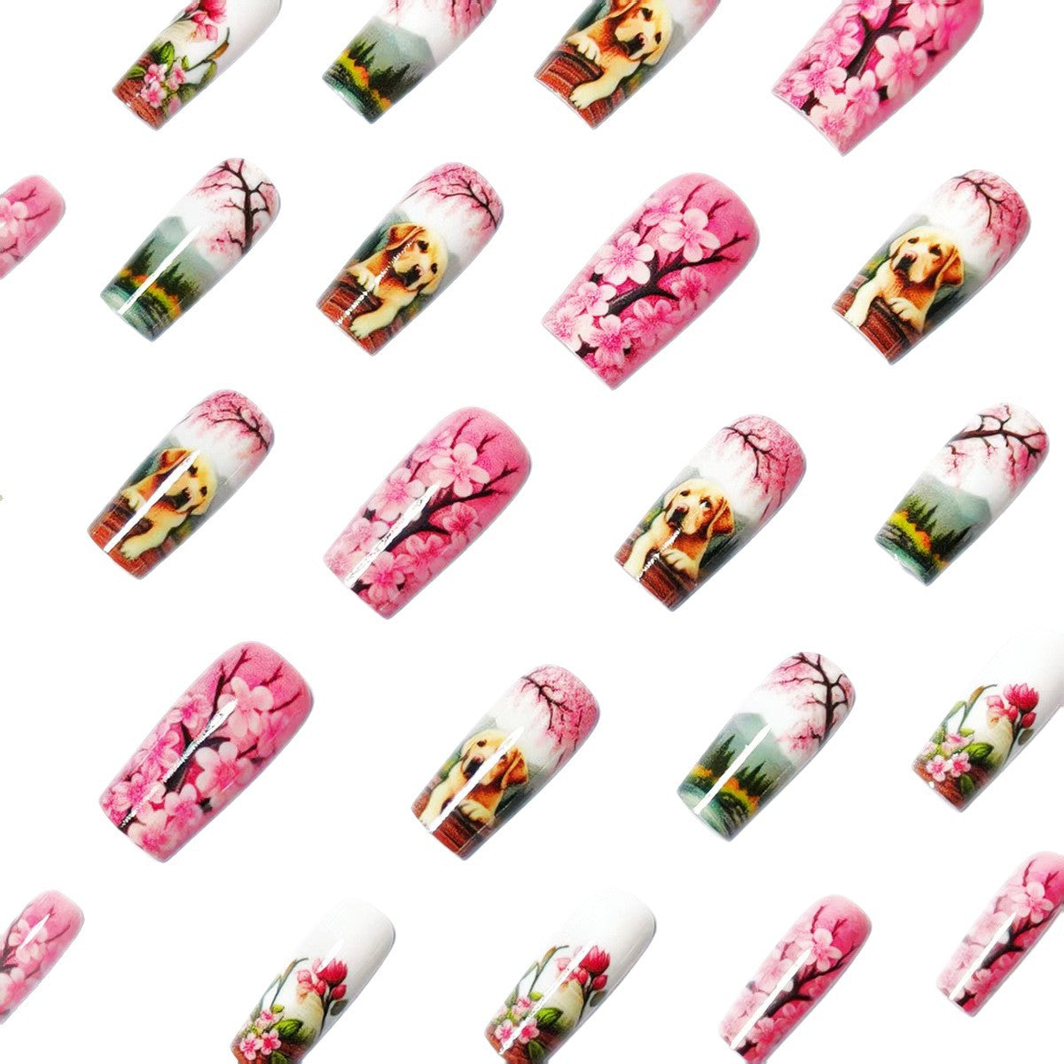 Kunstnägel mit Floralen und Tierischen Motiven Brehn