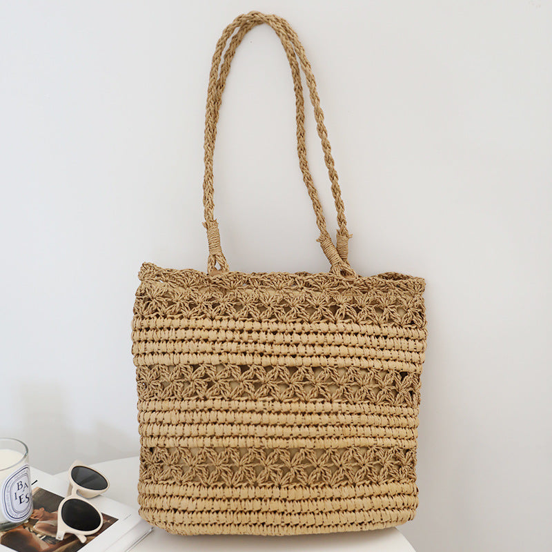 Handgeknüpfte Strandtasche Im Modernen Netzdesign Brehn