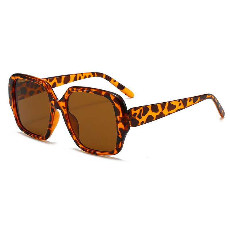 Damen modische quadratische Sonnenbrille mit breitem Rahmen Brehn