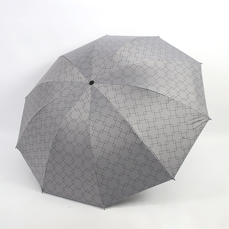 Damen Faltbarer Regenschirm mit modernem geometrischen Muster Brehn