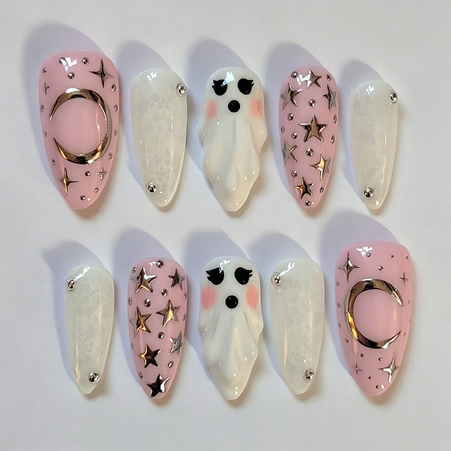 Künstlerisches Halloween-Themen Press-On Nail Set Brehn