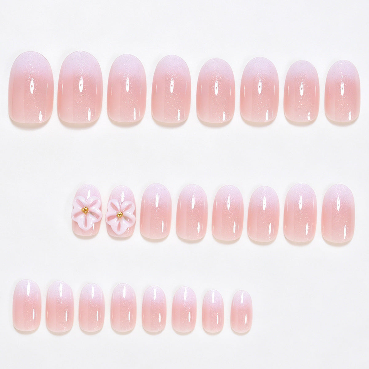 Elegante florale Nagelkunst Brehn