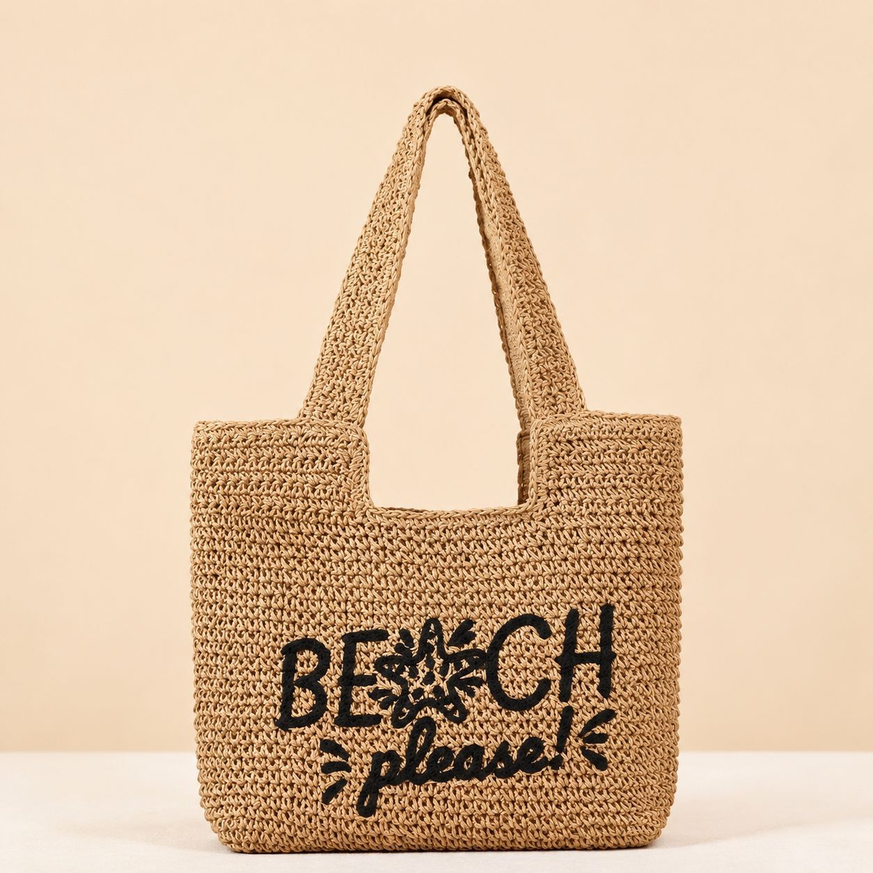 Strandtasche mit Gesticktem Schriftzug Brehn