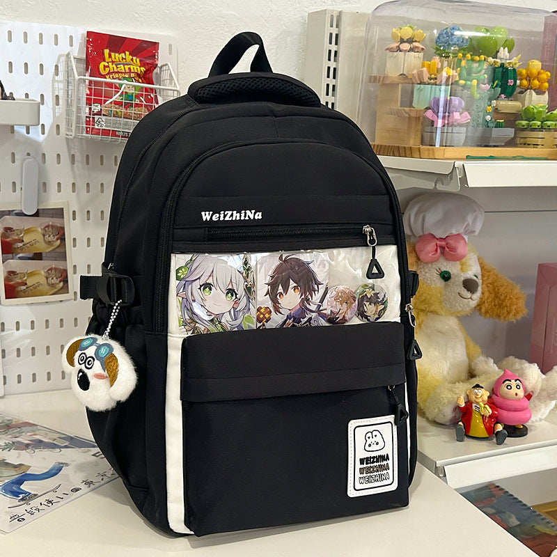 Ästhetischer Graphic Design Schulrucksack