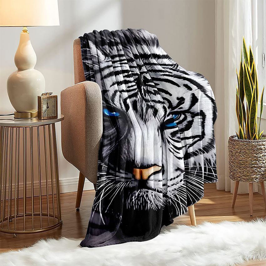 Tiger-Themen Weiche Plüsch-Wurfdecke