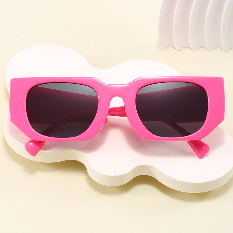 Damen geometrische Oversized-Sonnenbrille mit breitem Design Brehn