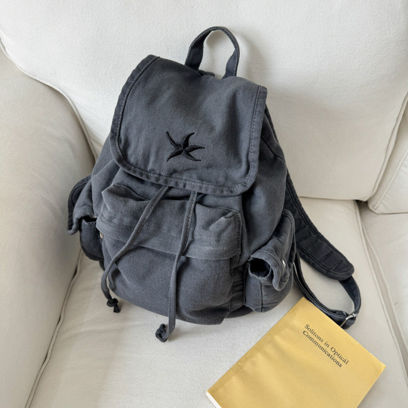 Casual Canvas Zugband Rucksack