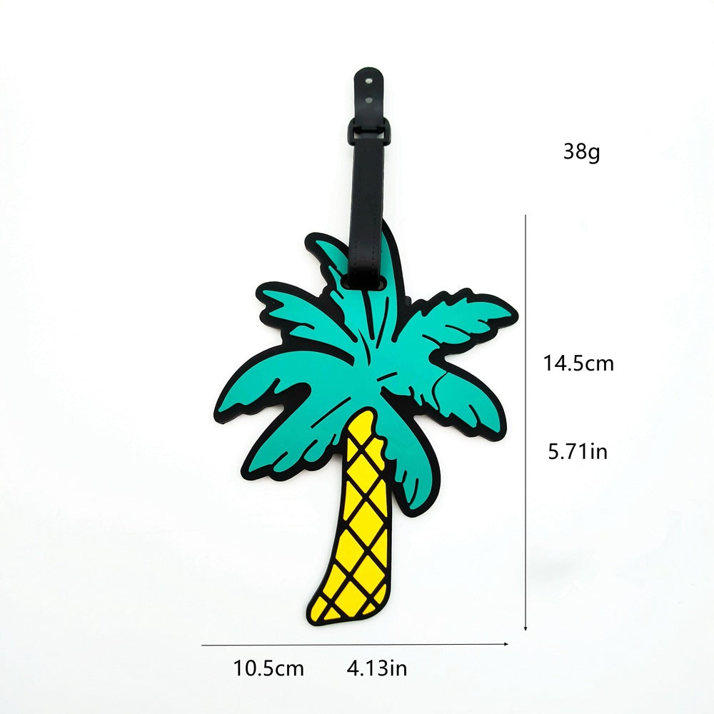 Silikon-Regenbogen-förmiger Gepäckanhänger mit verstellbarem Schnallenriemen weicher PVC-Reise-ID-Anhänger Brehn