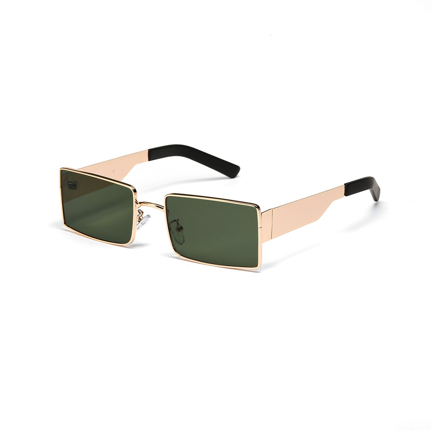 Damen stilvolle rechteckige Sonnenbrille mit modernem Metallgestell Brehn