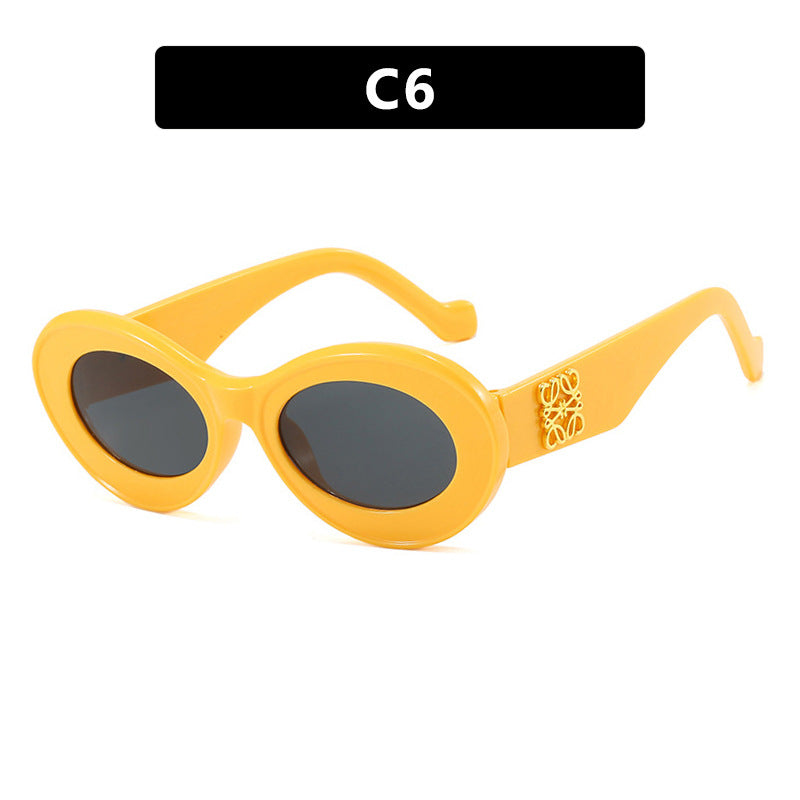 Damen elegante geschwungene Sonnenbrille Brehn