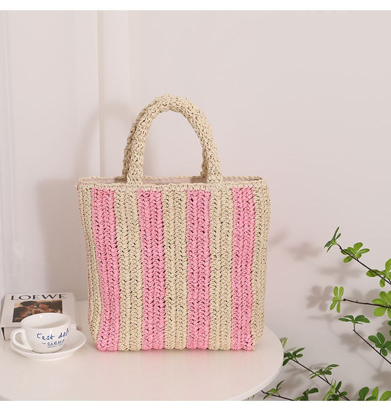 Damen Handgefertigte Strandtasche mit gestreiftem Design Brehn