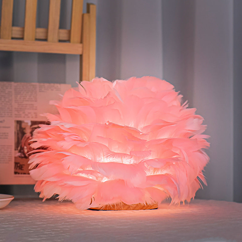 Feder Ästhetische Tischlampe