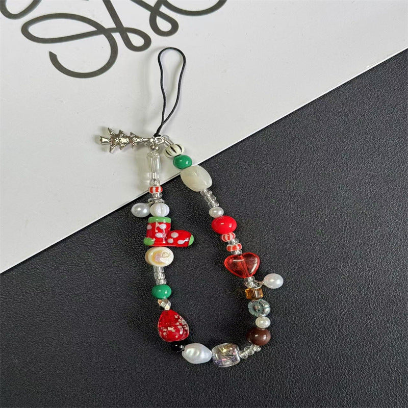 Festive Beaded Charm Handy Lanyard Brehn
