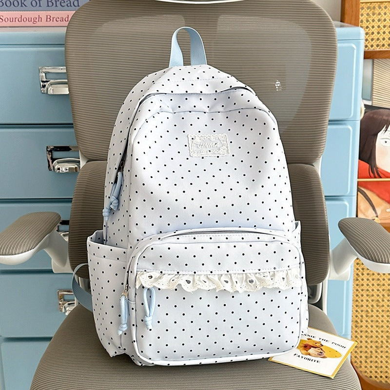 Charmanter gepunkteter Schulrucksack Brehn