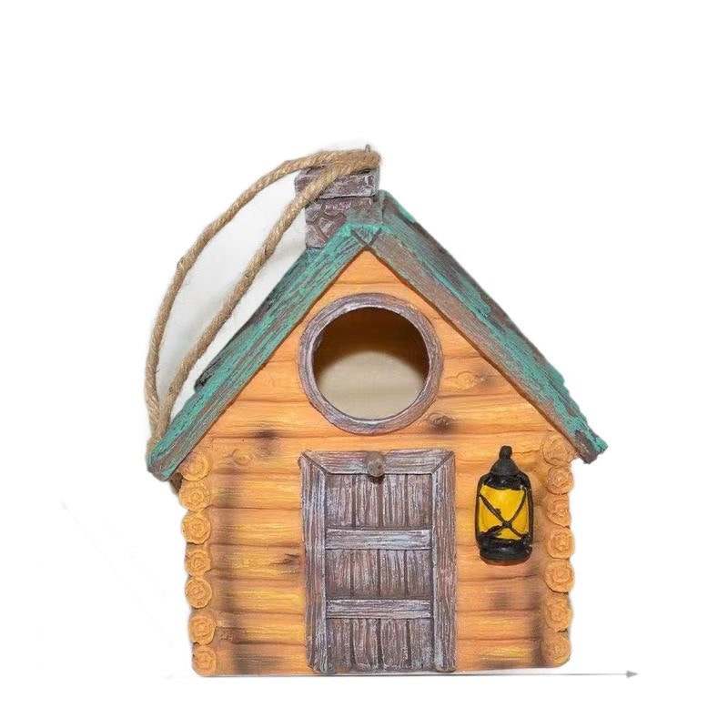 Dekoratives Vogelhaus im rustikalen Baustil Brehn
