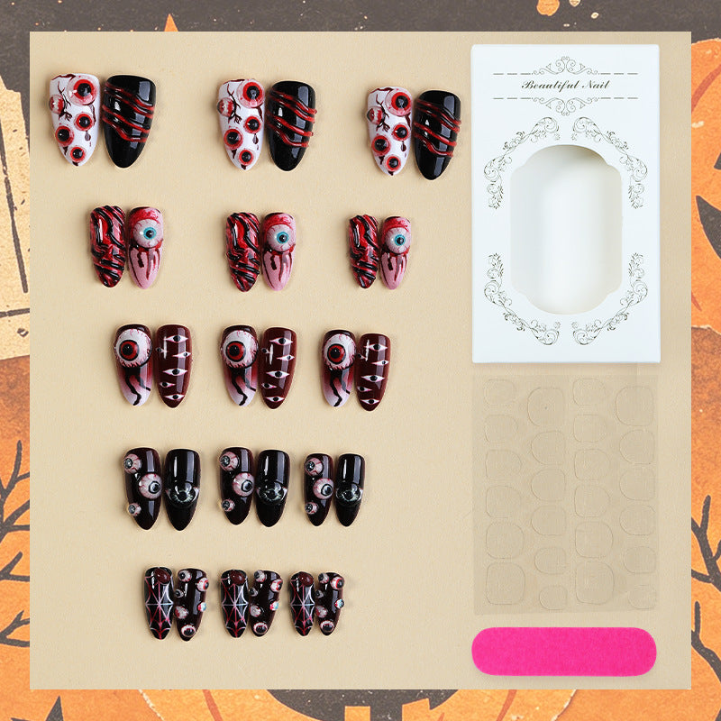 Spooky Themed Press-On Nägel Set Brehn