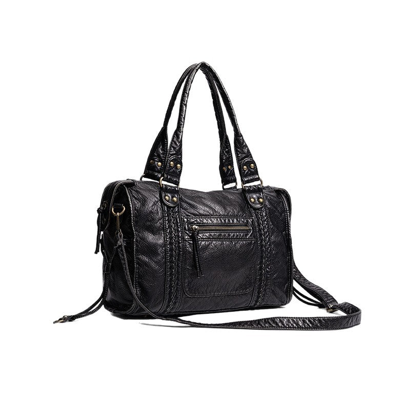 Distressed Leder Satchel Tasche Brehn