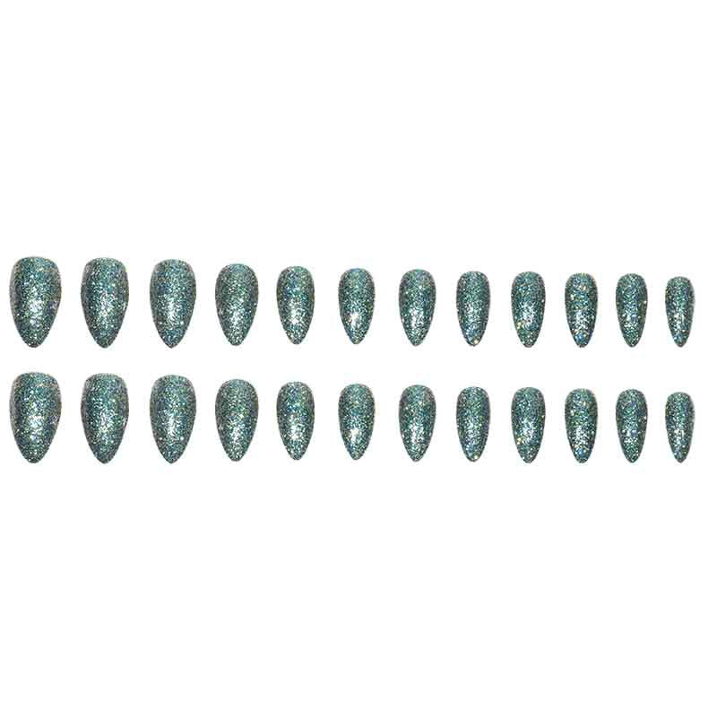 Glitzernde Acryl-Stiletto-Press-On-Nägel Brehn