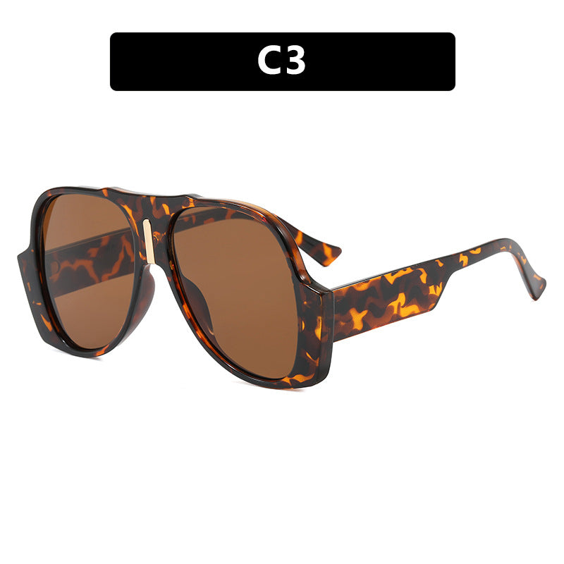 Damen quadratische Sonnenbrille mit einzigartigem tiermuster Rahmen und UV-Schutz Brehn