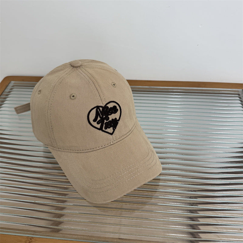 Frauen Bestickte Herz-Detail Baseballmütze Brehn