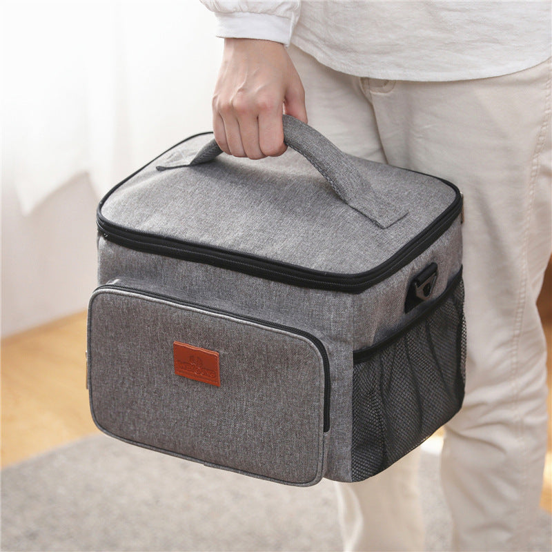 Damen Isolierte Lebensmittel-Transporttasche mit praktischer Vordertasche Brehn