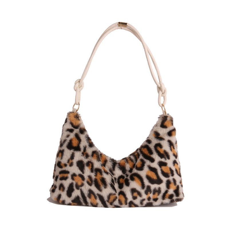 WoLuxurious Kunstpelz Hobo Tasche Brehn