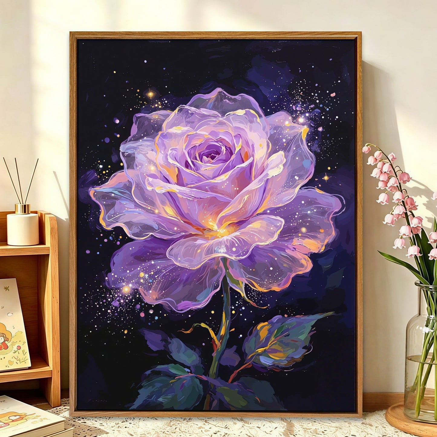 Florale Galaxie Leinwandkunst Brehn