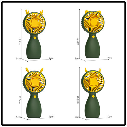 Unisex Tragbarer Handventilator mit fröhlichem Tierdesign Brehn