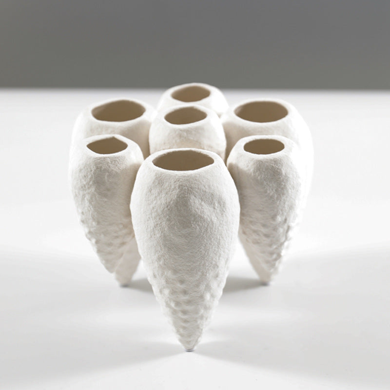 Skulpturale dekorative Blumenvase