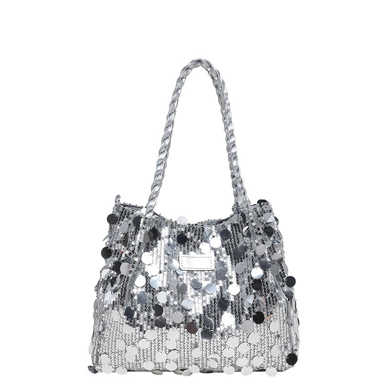 Glamouröse Pailletten Schultertasche
