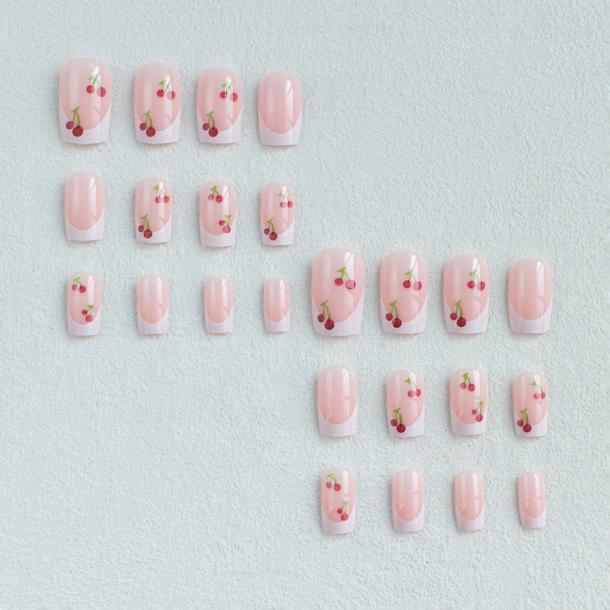 Kirschblüten Französischer Tipp Nagelkunstset