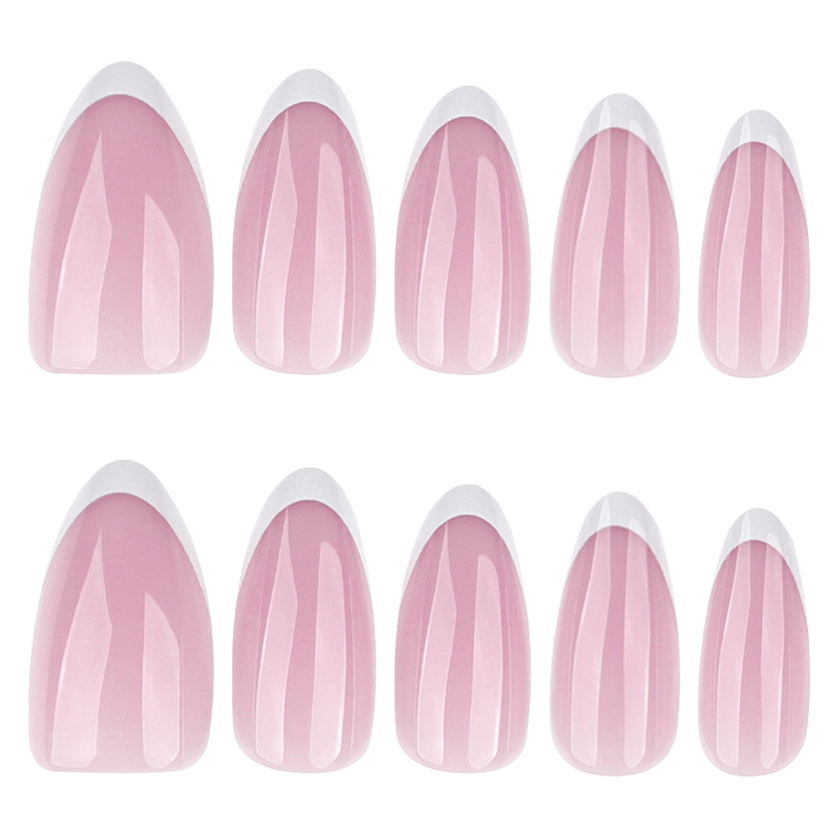 Kunstvolle Nagelverlängerungen mit elegantem Farbverlauf und präzisem French-Tip Brehn