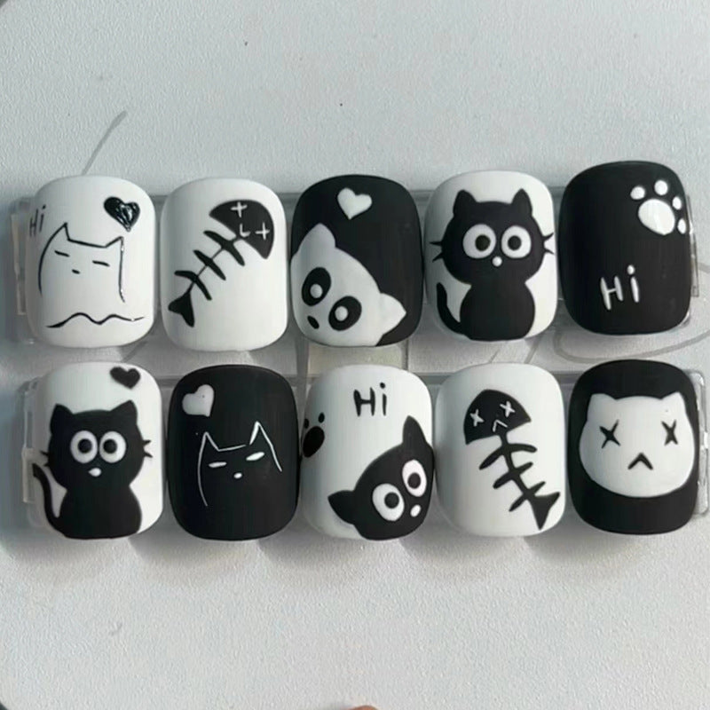 Kreatives Cartoon-Themen Press-On Nagelset Brehn 1789389267