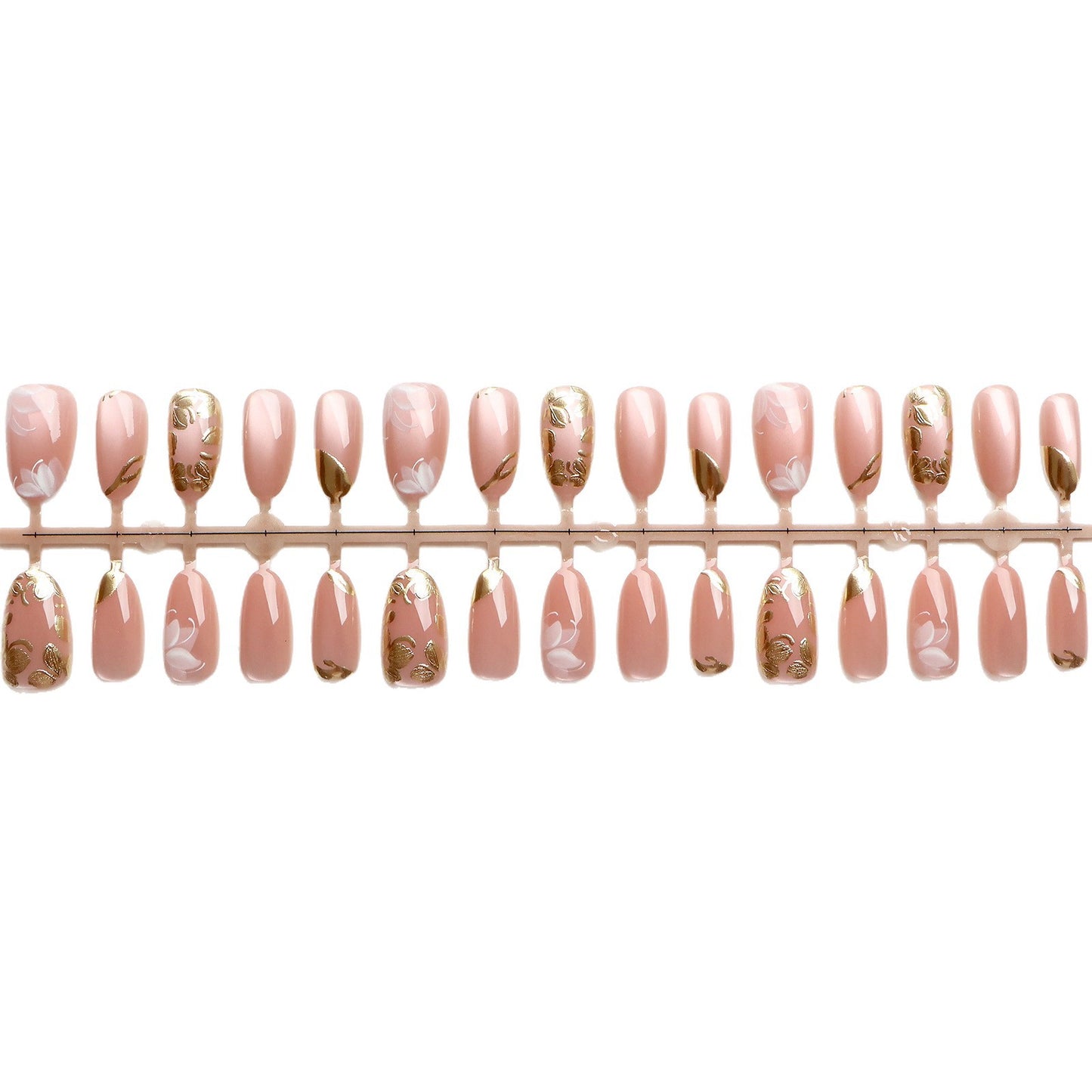 Luxury Floral Press-On Nagelkunst Set Brehn