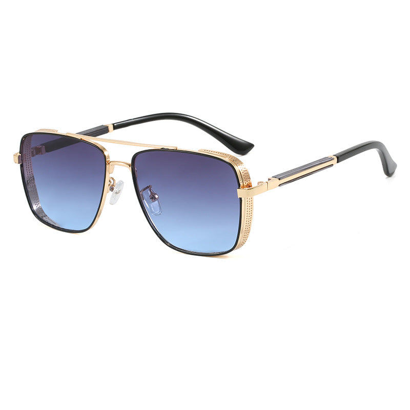 Damen modische quadratische Sonnenbrille mit luxuriösen Metallakzenten Brehn