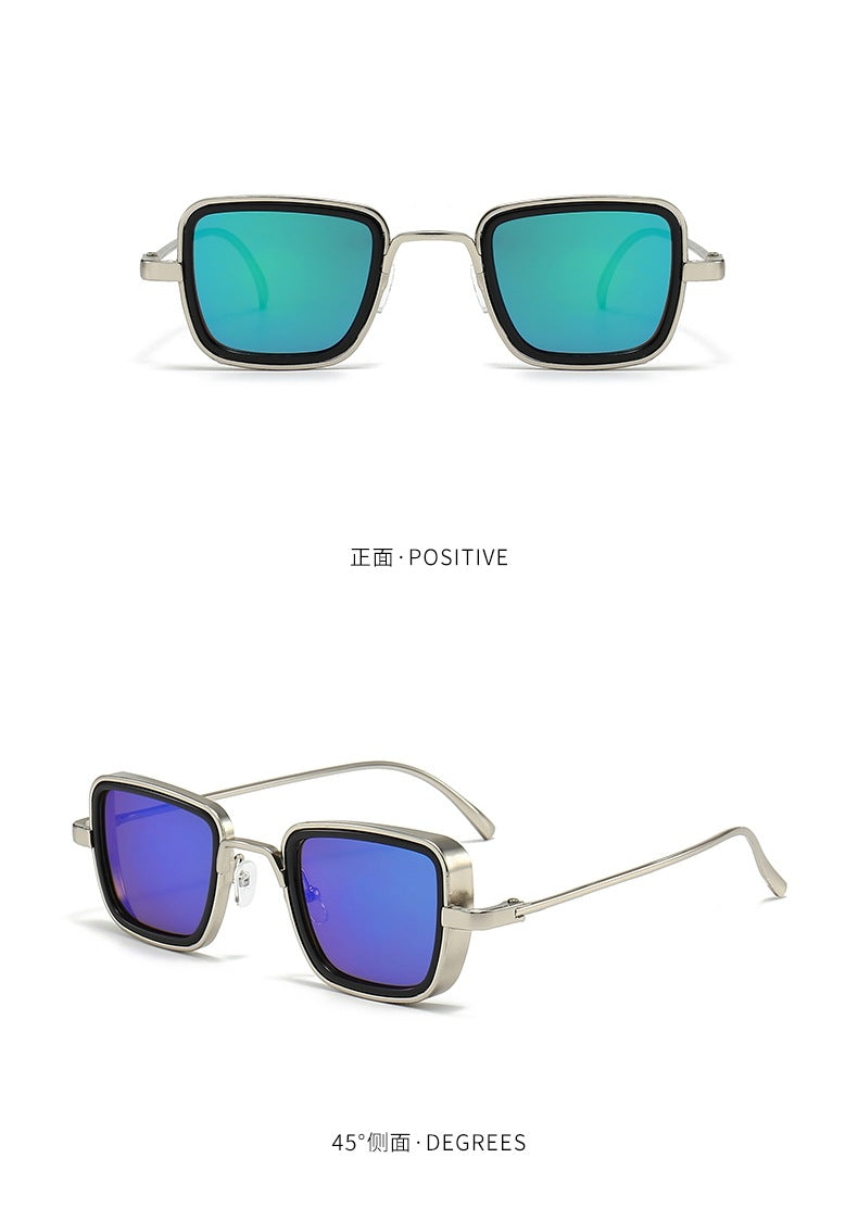 Damen stilvolle quadratische Sonnenbrille mit elegantem Metallrahmen Brehn