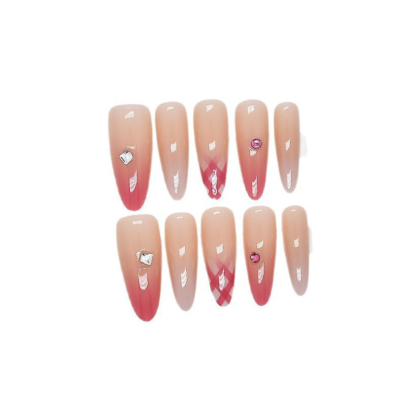 Gradient Ombre Druck-On-Nagelverlängerungen Brehn