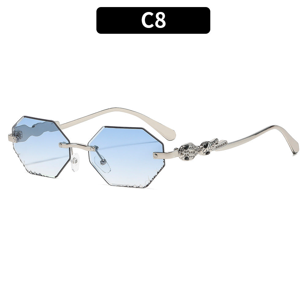 Verzierte oktagonale Rahmen-Sonnenbrille