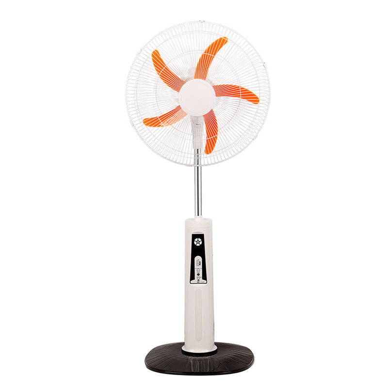 Unisex nan verstellbarer Standventilator mit Solarpanel, bürstenlosem Motor, USB-Ladeanschluss und LED-Notlicht Brehn
