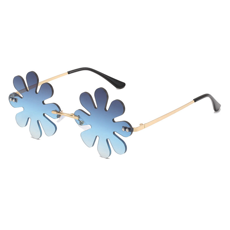 Damen Verspielte Blumen-Sonnenbrille mit stilvollem Metallrahmen Brehn