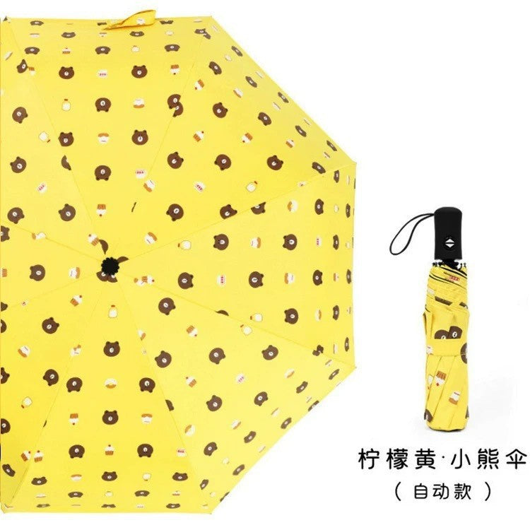 Damen kreativer Falt-Regenschirm mit tierischem Motiv Brehn