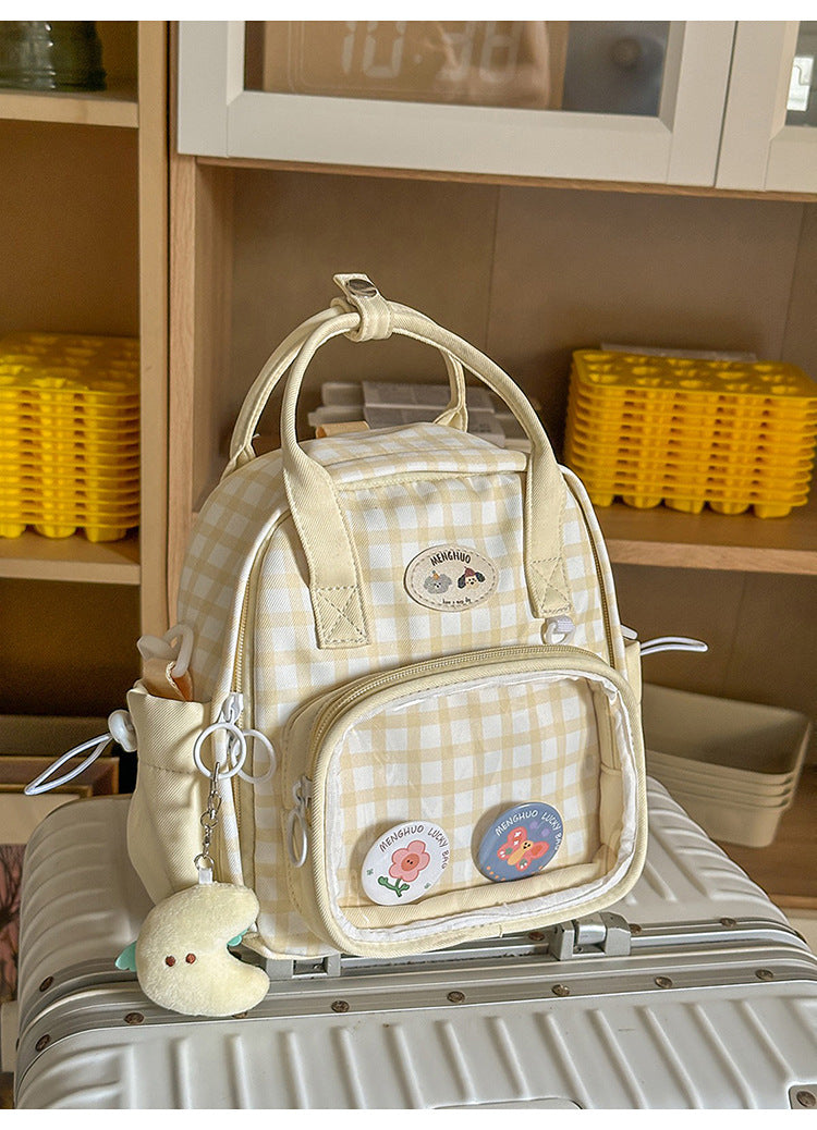 Süßer Karierter Mini-Schulrucksack