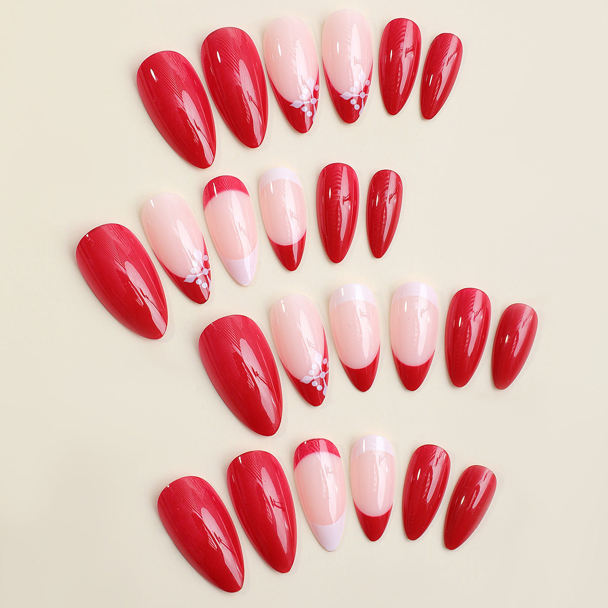 Kunstnagelset mit Farbverlauf und eleganten Akzenten Brehn
