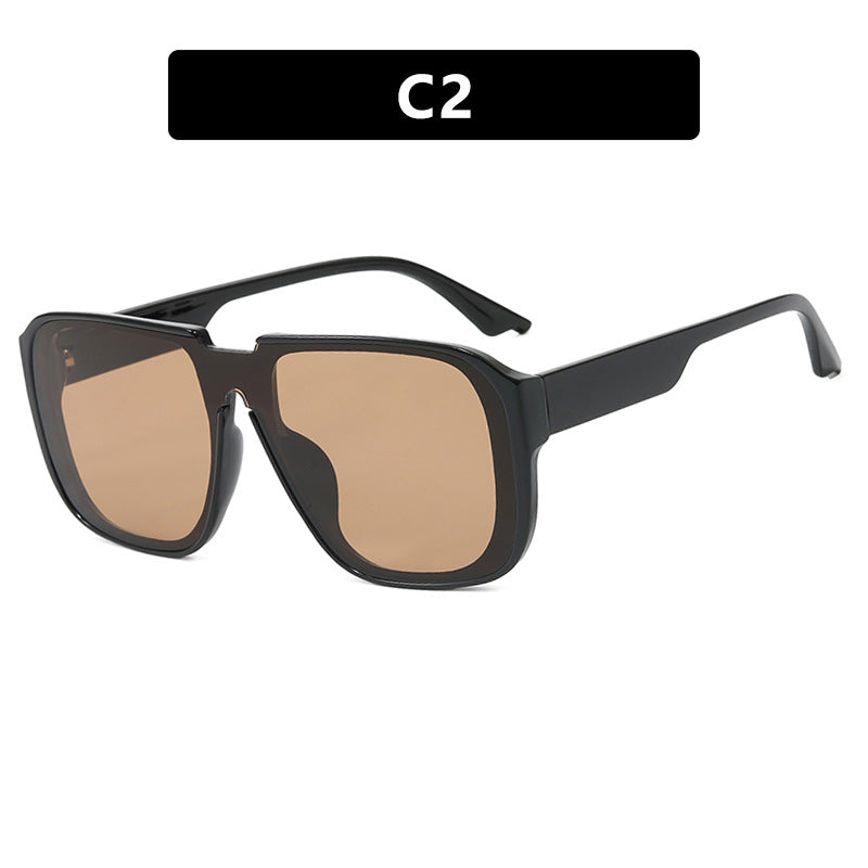 Damen trendy quadratische Sonnenbrille mit transparentem, grünem Rahmen und schützendem UV-Filter Brehn